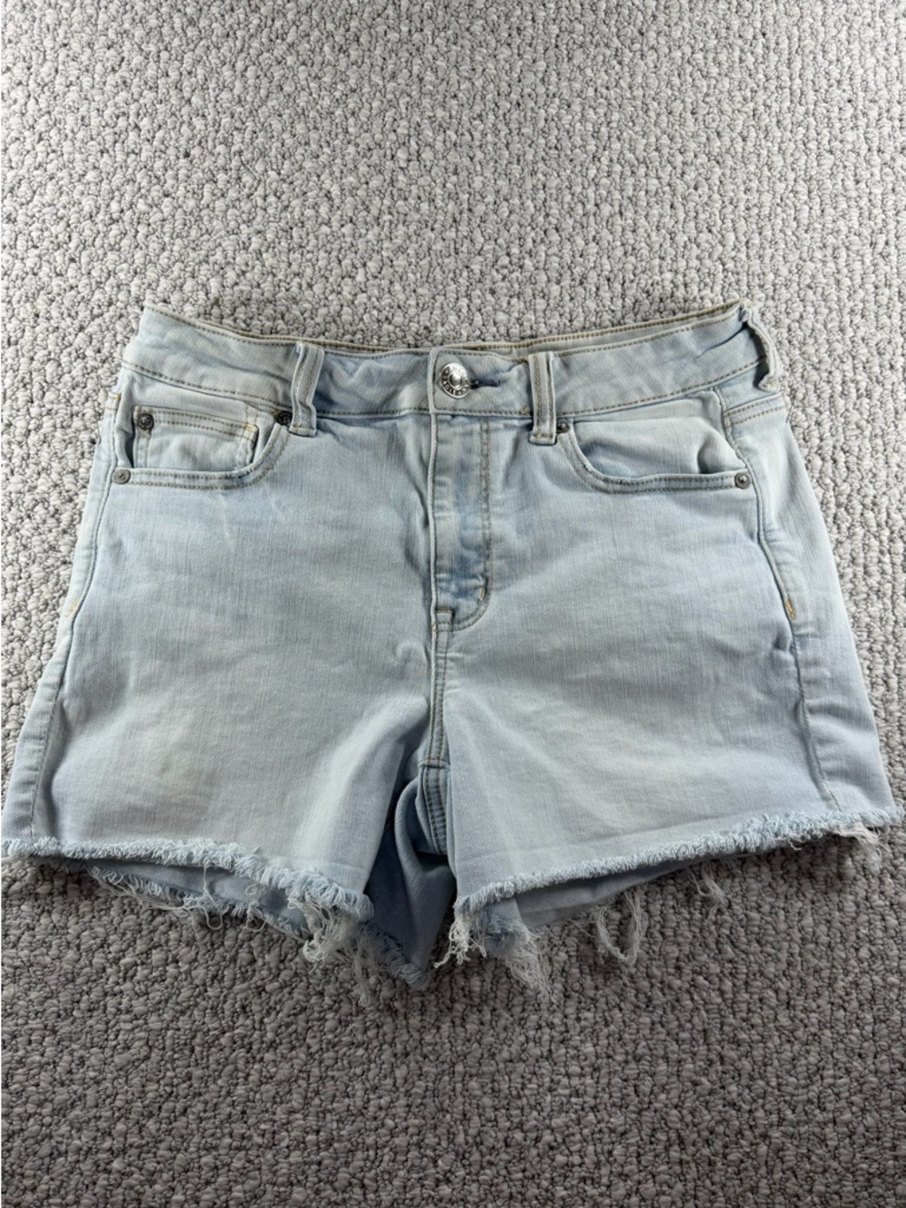 American Eagle Light Blue Distressed Denim Shorts-Y2K-Western-Summer Women Sz 10